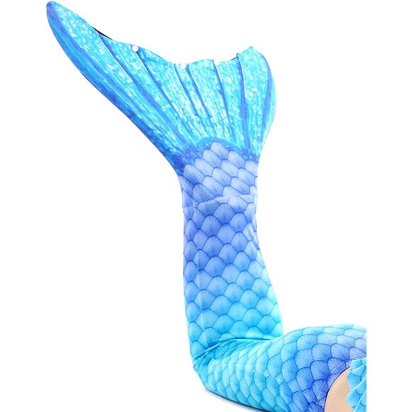 Women Teen Adults Mermaid Tails Swimming Suit Polyester Spandex Blue Large - Picture 5 of 5